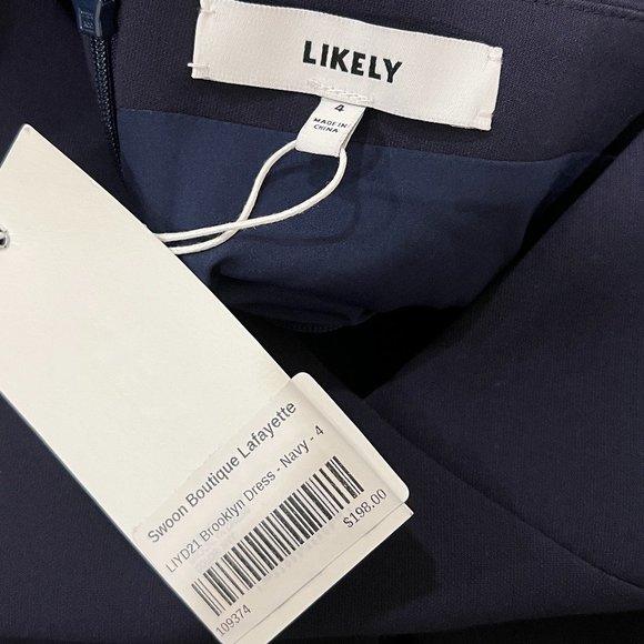 Likely Brooklyn Dress Navy - Picture 3 of 3